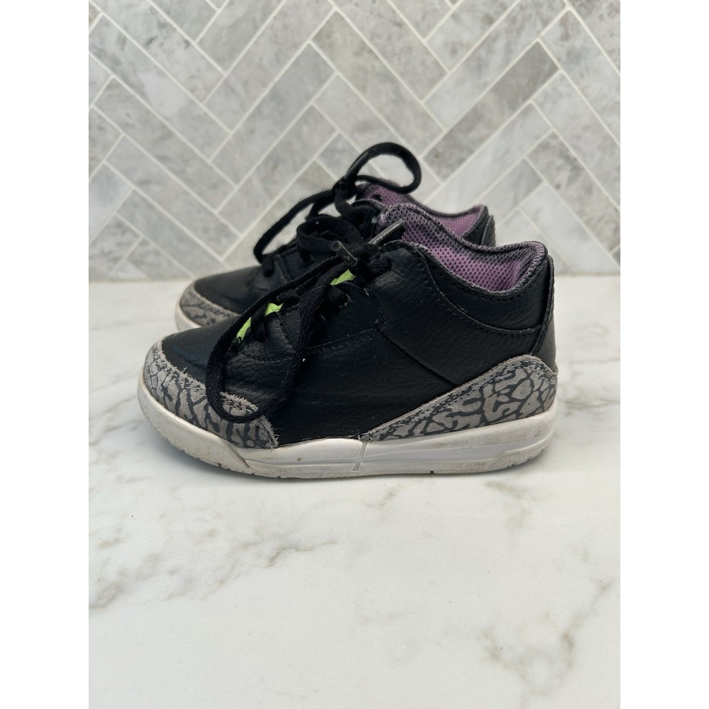 Nike Air Jordan 3 Retro SE Electric Green Black DA2305-003 Kids Childrens 9C 9 C